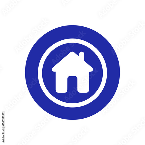 minimalist home button icon for apps and website,  UI/UX design app home button.