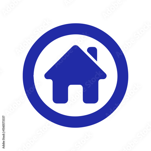minimalist home button icon for apps and website,  UI/UX design app home button.