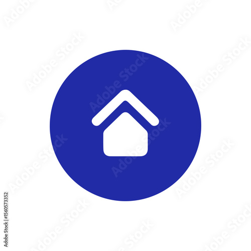 minimalist home button icon for apps and website,  UI/UX design app home button.