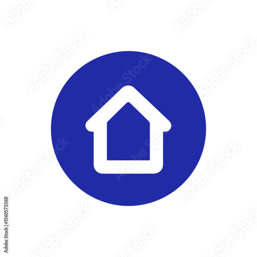 minimalist home button icon for apps and website,  UI/UX design app home button.