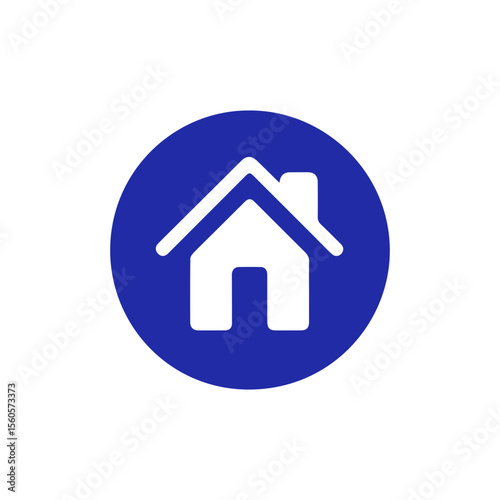 minimalist home button icon for apps and website,  UI/UX design app home button.