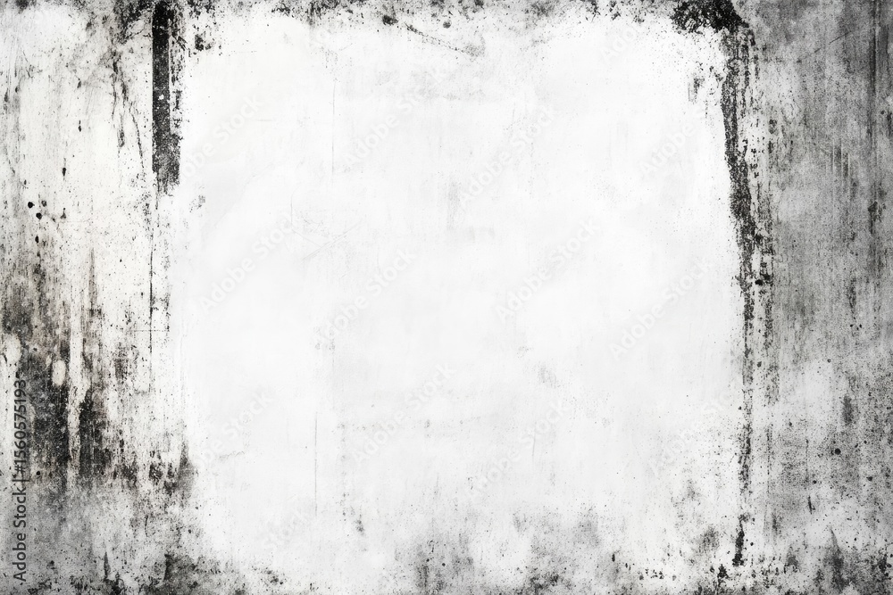 Fototapeta premium Grunge textured frame, white center