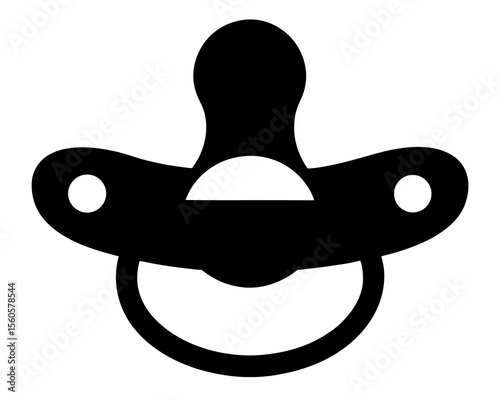 Silicon pacifier icon design. Baby pacifier icon silhouette illustration with white background
