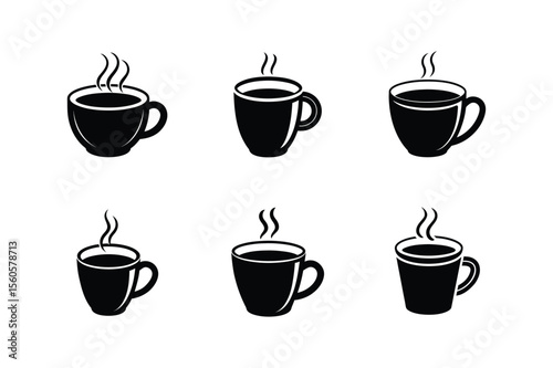 coffee cup silhouette vector illustration