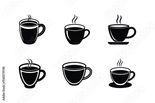 coffee cup icon silhouette vector illustration