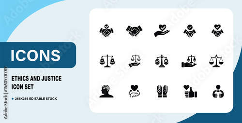 Ethics and Justice Icon Set