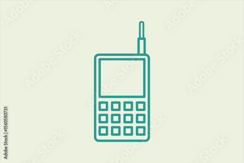 Cell phone icon. icon related to UI elements. suitable for web site, app, user interfaces,element, printable etc. line icon style. simple vector design editable