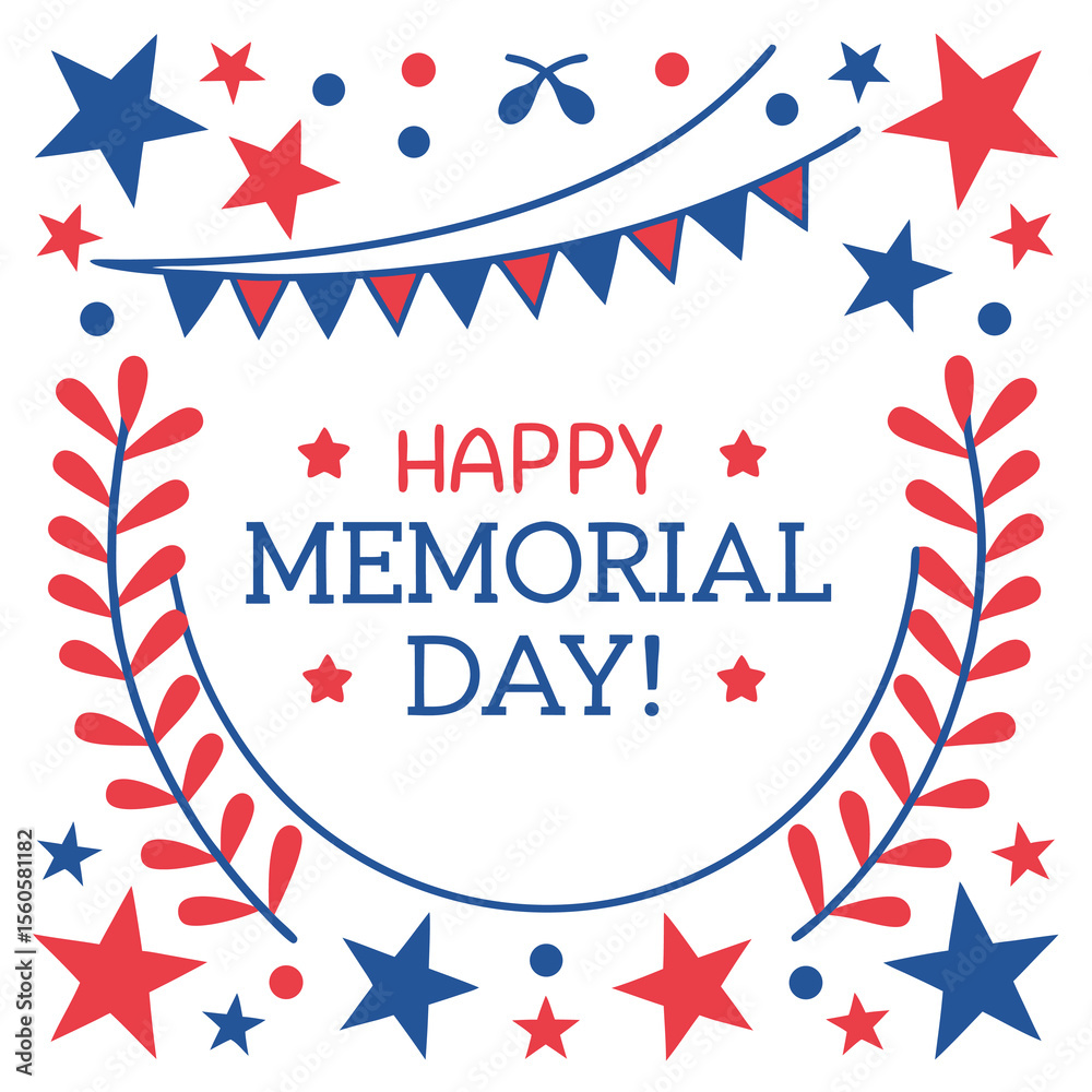 Fototapeta premium Celebrate American Independence With These Festive Memorial Day Graphics