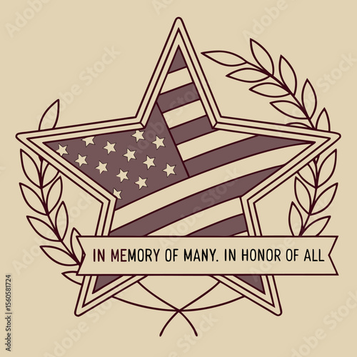 A Commemorative Emblem Honoring American Veterans and Service Members