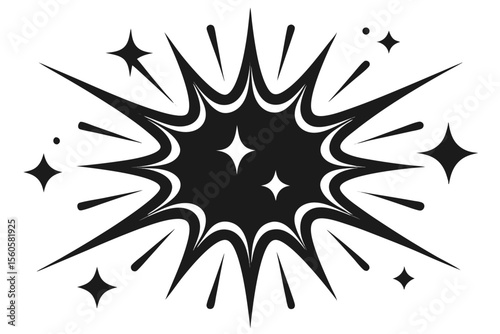 bold comic sparkle burst vector design