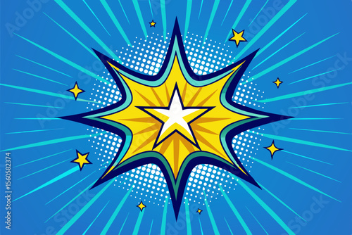 fun comic sparkle burst line vector set