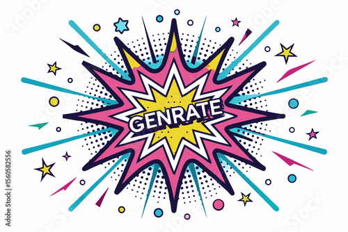 minimal pop art comic burst sparkle pack