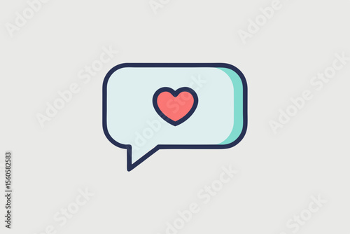 minimal vector communication icon speaking bubble set