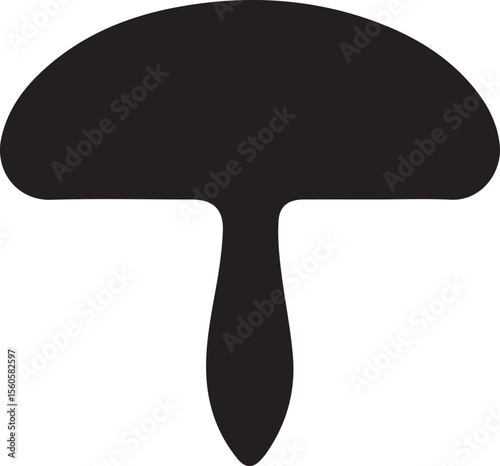 mushroom, silhouette, fungus, nature, forest, plant, wild, edible, organic, natural, biology, growth, woodland, botanical