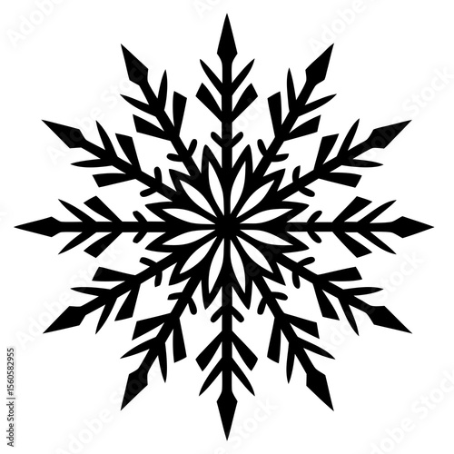 black and white snowflake