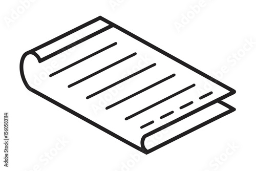 clean receipt mono line vector icon
