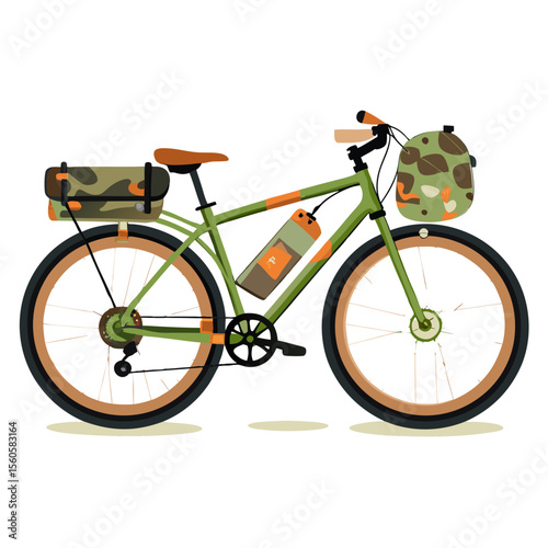 bicycle on white background
