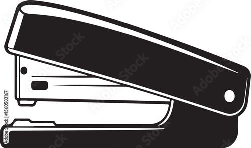 Black office stapler with white accents office supply stationery