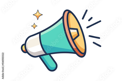 simple flat megaphone talk icon