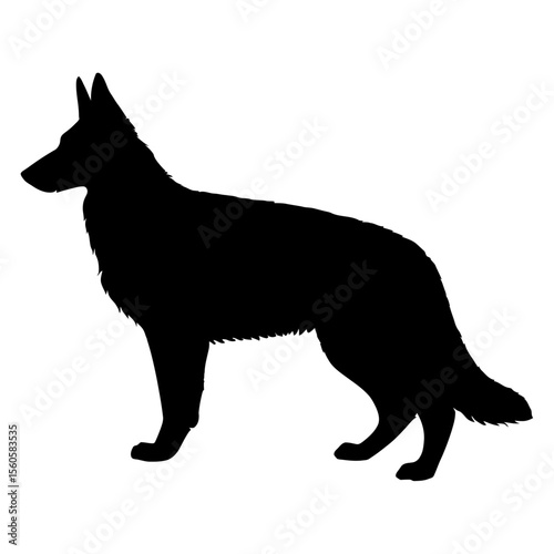 Funny German Shepard dog Vector, German Shepard dog Lover, Silhouette Clip Art