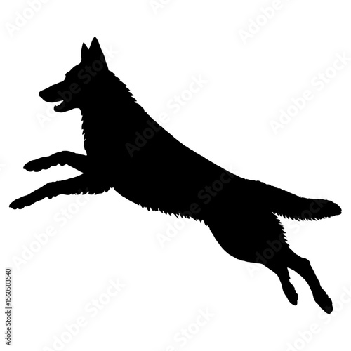 Funny German Shepard dog Vector, German Shepard dog Lover, Silhouette Clip Art