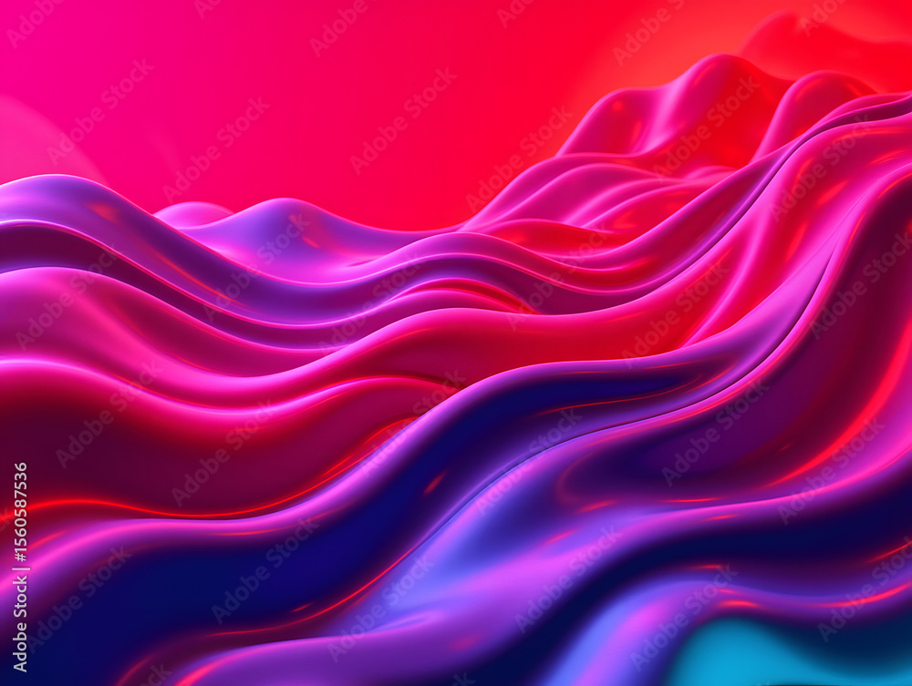 Fototapeta premium Dynamic fluid color gradient background, abstract KV main visual business PPT background