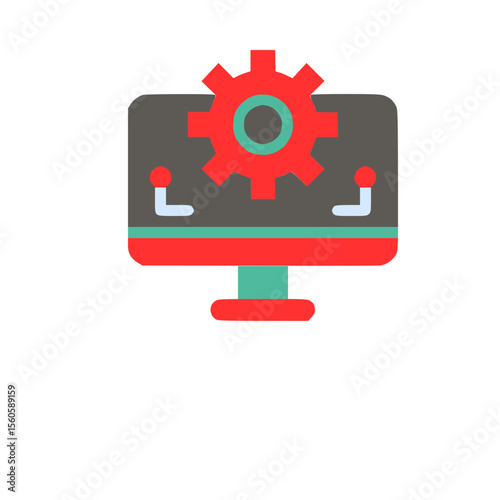 Information Technology icon set- Digital and network technology symbols flat vector illustration representing it infrastructure and connectivity.