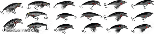 Collection of Fishing Lures Tackle and Equipment for Angling and Outdoor Adventures