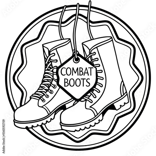 Durable Military Style Combat Boots for Tough Outdoor Adventures