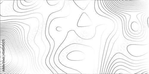 Abstract black and white background with a woman's profile silhouette, artful hair, and delicate facial lines illustrating beauty and fashion in a simple vector sketch