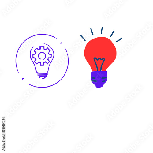 innovation icon- idea and creativity symbol vector illustration.