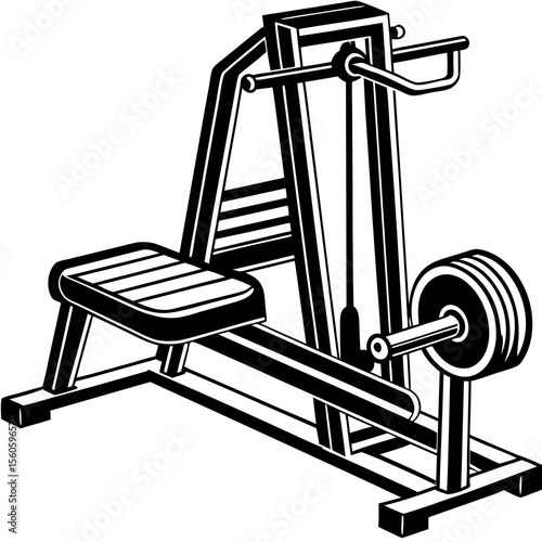 gym equipment vector illustration