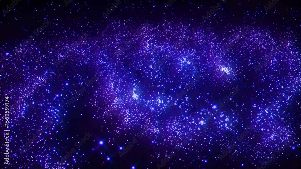 Abstract Purple Galaxy Particle Animation