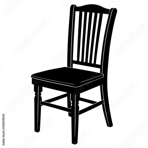 wooden chair isolated on white