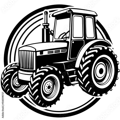 tractor isolated on white background