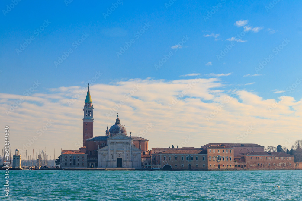 View of Church of San Giorgio Maggiore in Venice, Italy View of Church of San Giorgio Maggiore in Venice, Italy