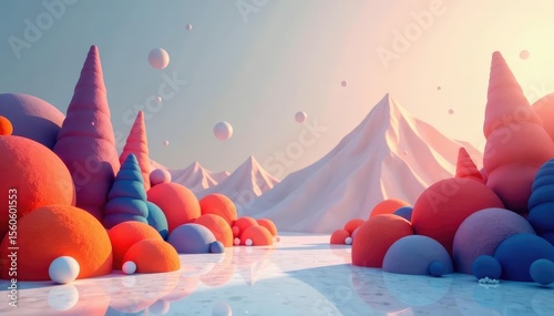 Subtle geometric shapes, modern minimalist design, decor, contemporary