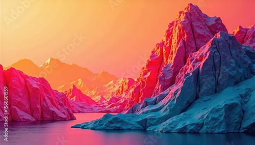 Subtle geometric shapes, modern minimalist design, wall, grid, abstract