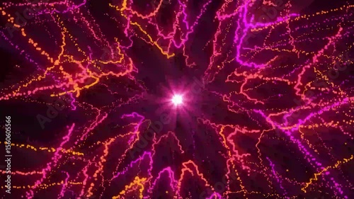 Abstract Vibrate Lines and Particles Explosion Animation