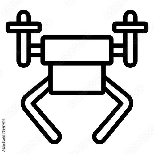 Drone Vector Line Icon Design