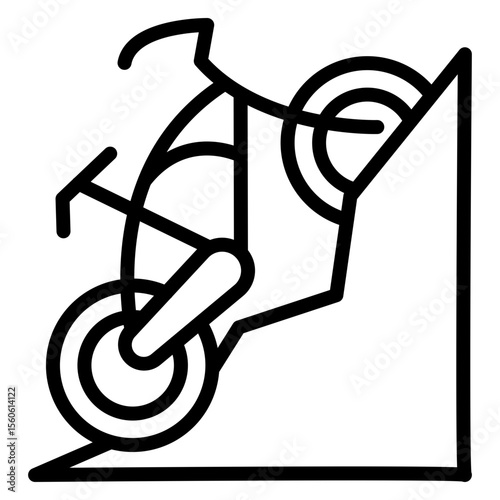 Mountain Bike Vector Line Icon Design