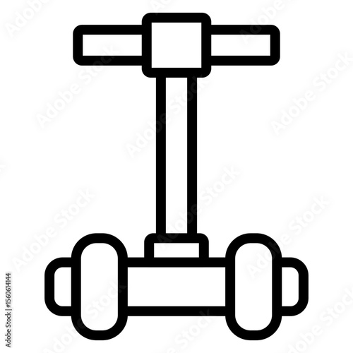 Segway Vector Line Icon Design