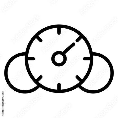 Odometer Vector Line Icon Design