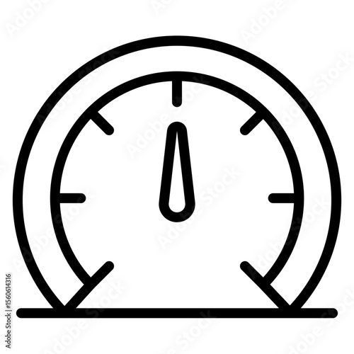 Tachometer Vector Line Icon Design