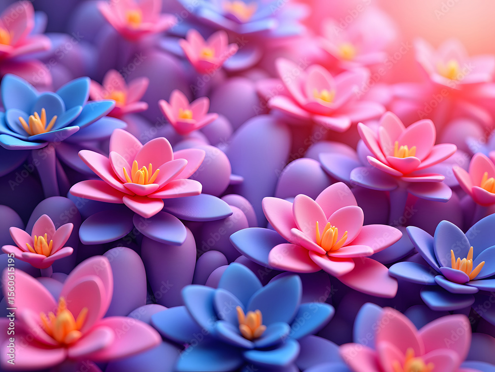 Fototapeta premium Colorful flower graphic poster PPT background, abstract flower computer wallpaper background