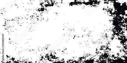 Grunge black and white grunge texture design isolated white background. Dust distress grainy grungy effect, distressed backdrop Vector Illustration,