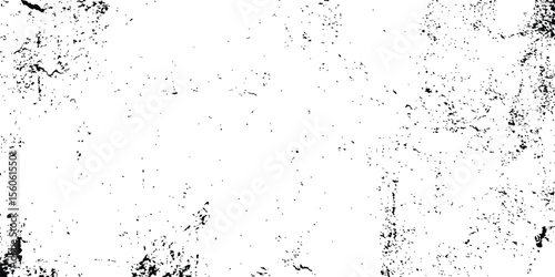 Grunge black and white grunge texture design isolated white background. Dust distress grainy grungy effect, distressed backdrop Vector Illustration,