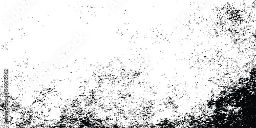Grunge black and white grunge texture design isolated white background. Dust distress grainy grungy effect, distressed backdrop Vector Illustration,