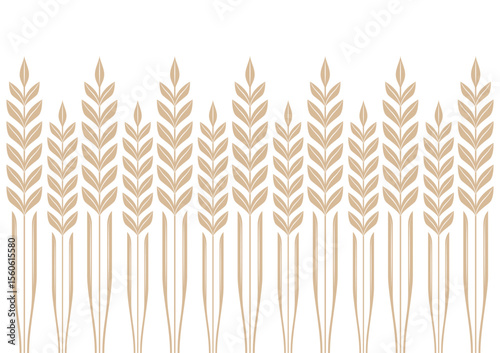 Wheat pattern wallpaper. oat symbol. free space for text. rice sign. Rice pattern wallpaper.