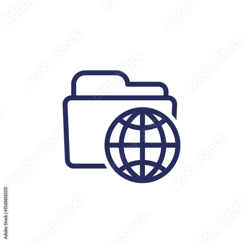 online folder icon on white